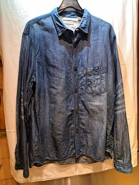 Burberry Blue Denim Casual Button-Down Shirt
